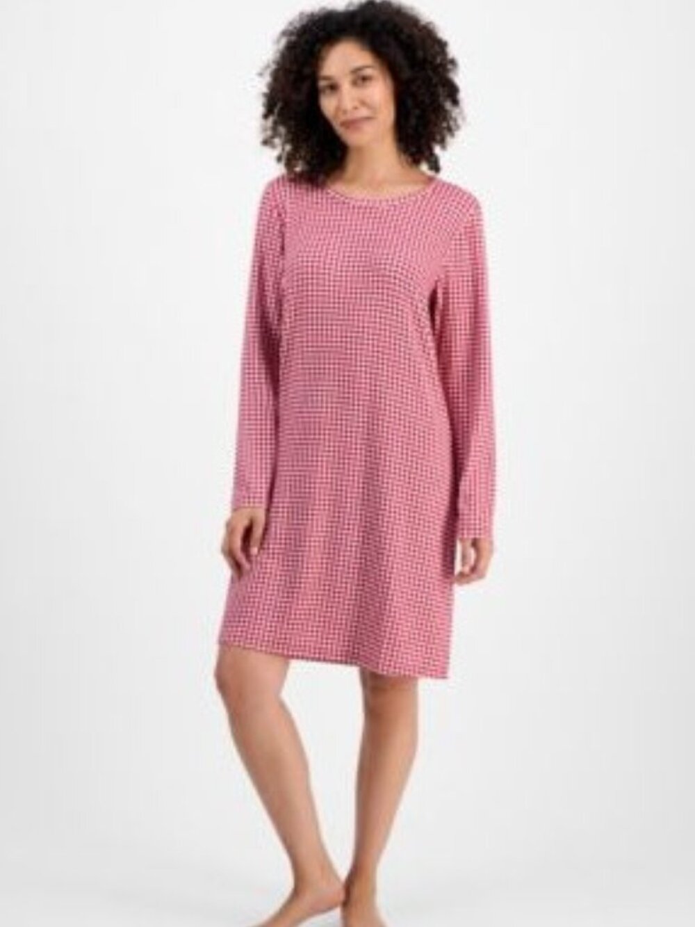 #2467 Charter Club Women's Jersey Printed Long Sleeve Sleepshirt